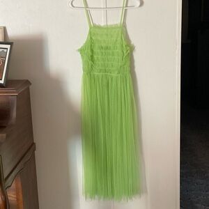 Romeo & Juliet Couture Vibrant Green Tulle Dress